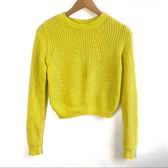 yellow sweater top